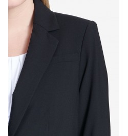 Plus Size One-Button Blazer Black $44.39 Jackets