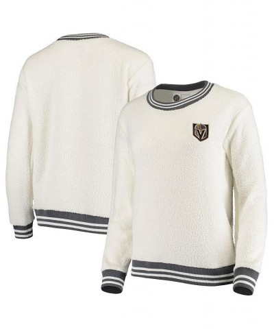 Women's Cream and Charcoal Vegas Golden Knights Granite Sherpa Pullover Sweatshirt Cream, Charcoal $36.75 Sweatshirts