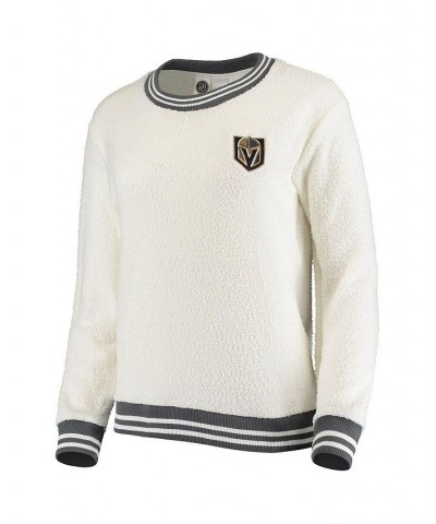 Women's Cream and Charcoal Vegas Golden Knights Granite Sherpa Pullover Sweatshirt Cream, Charcoal $36.75 Sweatshirts