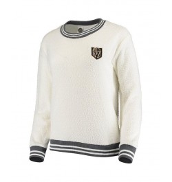 Women's Cream and Charcoal Vegas Golden Knights Granite Sherpa Pullover Sweatshirt Cream, Charcoal $36.75 Sweatshirts