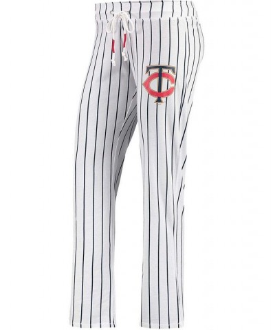 Women's White Minnesota Twins Vigor Pinstripe Sleep Pant White $21.15 Pajama