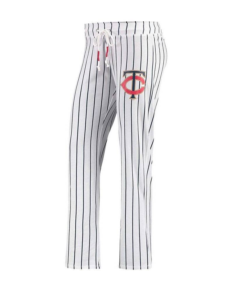 Women's White Minnesota Twins Vigor Pinstripe Sleep Pant White $21.15 Pajama