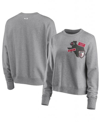 Women's Heathered Gray Houston Rockets Patch Applique Pullover Sweatshirt Heathered Gray $24.40 Sweatshirts