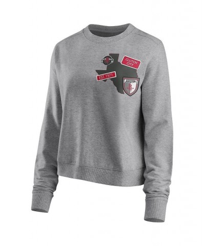 Women's Heathered Gray Houston Rockets Patch Applique Pullover Sweatshirt Heathered Gray $24.40 Sweatshirts