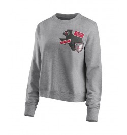 Women's Heathered Gray Houston Rockets Patch Applique Pullover Sweatshirt Heathered Gray $24.40 Sweatshirts