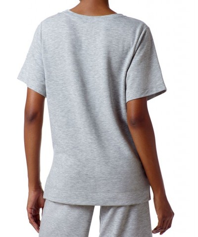 WeareverUR Short Sleeve Sleep T-Shirt Gray $14.40 Sleepwear