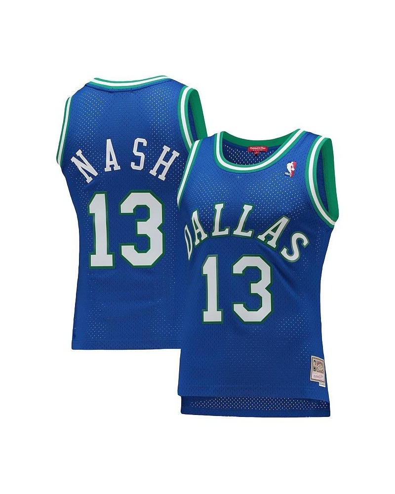 Women's Steve Nash Blue Dallas Mavericks 1998-99 Hardwood Classics Swingman Jersey Blue $34.50 Jersey