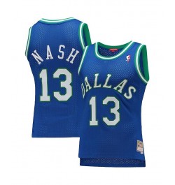 Women's Steve Nash Blue Dallas Mavericks 1998-99 Hardwood Classics Swingman Jersey Blue $34.50 Jersey