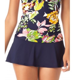 Solid Soft Band Rock Swim Skirt Blue $25.60 Swimsuits