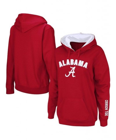 Women's Crimson Alabama Crimson Tide Arch and Logo 1 Pullover Hoodie Crimson $30.59 Sweatshirts