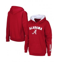 Women's Crimson Alabama Crimson Tide Arch and Logo 1 Pullover Hoodie Crimson $30.59 Sweatshirts