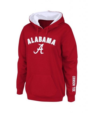 Women's Crimson Alabama Crimson Tide Arch and Logo 1 Pullover Hoodie Crimson $30.59 Sweatshirts