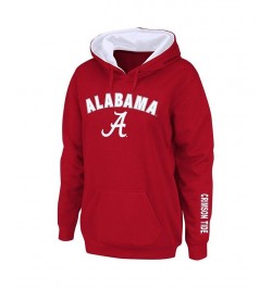 Women's Crimson Alabama Crimson Tide Arch and Logo 1 Pullover Hoodie Crimson $30.59 Sweatshirts