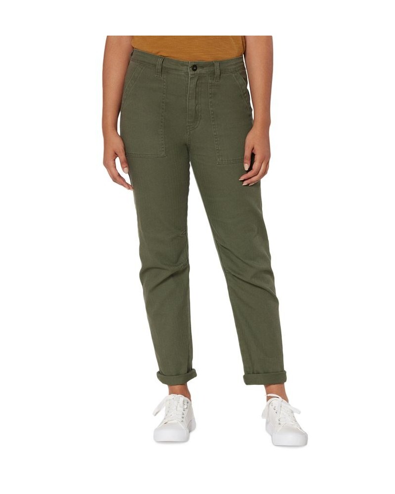 Juniors' Dakota High Rise Carpenter Pants Top Gun Green $15.75 Pants