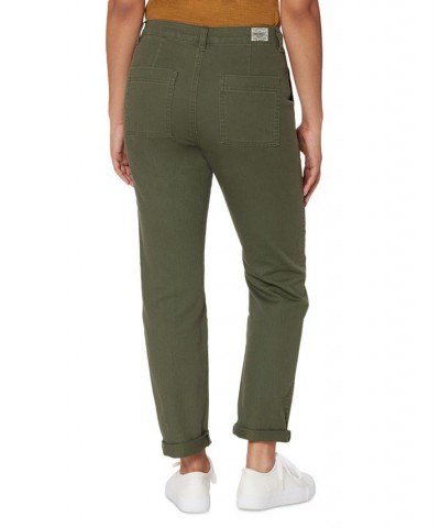 Juniors' Dakota High Rise Carpenter Pants Top Gun Green $15.75 Pants