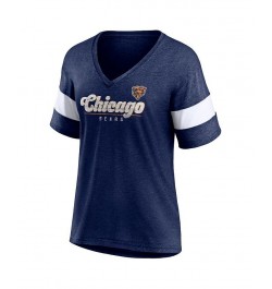 Women's Branded Heather Navy Chicago Bears Give It All Half-Sleeve Tri-Blend V-Neck T-shirt Heather Navy $24.00 Tops