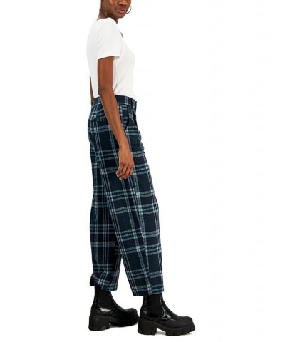 Juniors' Slouchy Double-Knit Plaid Pants Spruce Plaid $16.45 Jeans