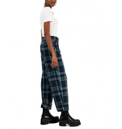 Juniors' Slouchy Double-Knit Plaid Pants Spruce Plaid $16.45 Jeans