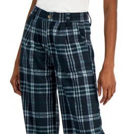 Juniors' Slouchy Double-Knit Plaid Pants Spruce Plaid $16.45 Jeans