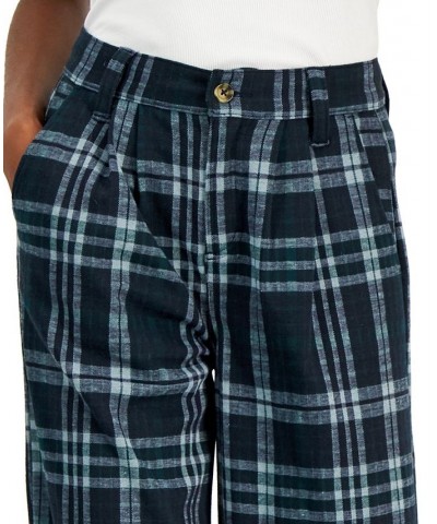 Juniors' Slouchy Double-Knit Plaid Pants Spruce Plaid $16.45 Jeans