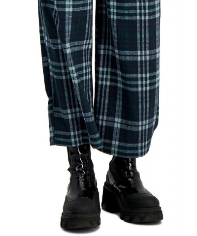 Juniors' Slouchy Double-Knit Plaid Pants Spruce Plaid $16.45 Jeans