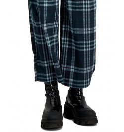 Juniors' Slouchy Double-Knit Plaid Pants Spruce Plaid $16.45 Jeans