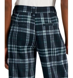 Juniors' Slouchy Double-Knit Plaid Pants Spruce Plaid $16.45 Jeans