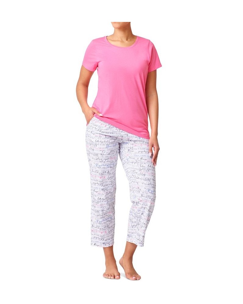 Women's Sleepwell Pajama skimmer set with Temperature Regulating Technology Pink $24.19 Sleepwear