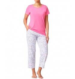 Women's Sleepwell Pajama skimmer set with Temperature Regulating Technology Pink $24.19 Sleepwear