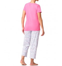 Women's Sleepwell Pajama skimmer set with Temperature Regulating Technology Pink $24.19 Sleepwear