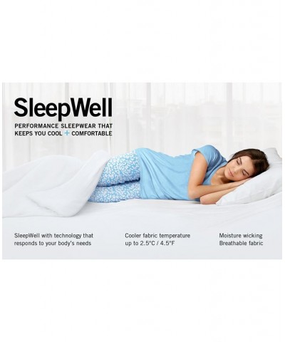 Women's Sleepwell Pajama skimmer set with Temperature Regulating Technology Pink $24.19 Sleepwear