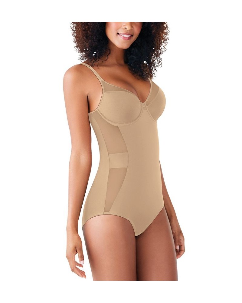 Women's Firm Control Ultra Light Illusion Bodysuit DMS056 Tan/Beige $34.20 Shapewear