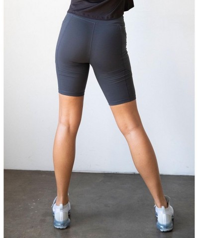 Making Moves Pocket Biker Shorts 8.5" for Women Gray $35.10 Shorts