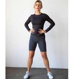 Making Moves Pocket Biker Shorts 8.5" for Women Gray $35.10 Shorts