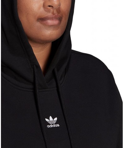 Plus Size Fleece Hoodie Black $29.21 Sweatshirts