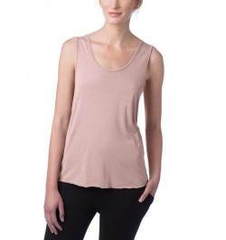 Women's Tri-Blend Racer Tank Top Pink $21.12 Tops