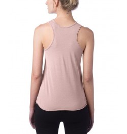 Women's Tri-Blend Racer Tank Top Pink $21.12 Tops