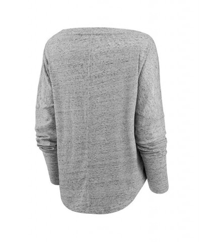 Women's Branded Heathered Gray Philadelphia 76ers Nostalgia Off-The-Shoulder Long Sleeve T-shirt Heathered Gray $24.50 Tops