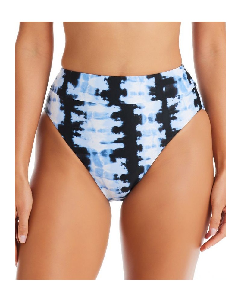 Women's Shibori Tie-Dyed High Waist Bikini Bottoms Peri Allure $28.42 Swimsuits