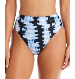 Women's Shibori Tie-Dyed High Waist Bikini Bottoms Peri Allure $28.42 Swimsuits