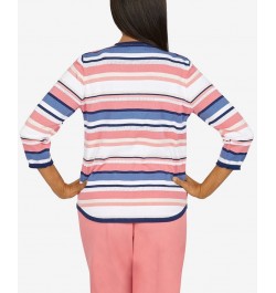 Petite Boho Vibes Blocked Stripe Sweater Multi $34.98 Sweaters