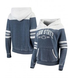 Women's Navy and White Penn State Nittany Lions Blitz Sleeve Striped Blocked Raglan Hoodie Navy, White $40.27 Sweatshirts