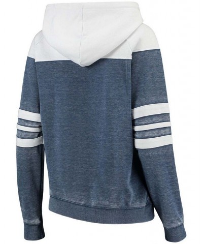 Women's Navy and White Penn State Nittany Lions Blitz Sleeve Striped Blocked Raglan Hoodie Navy, White $40.27 Sweatshirts