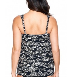 Women's Zari Printed Dazzle Underwire Tankini Top Zari Black/White $54.76 Swimsuits