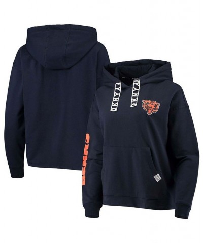 Women's Navy Chicago Bears Staci Pullover Hoodie Navy $36.00 Sweatshirts
