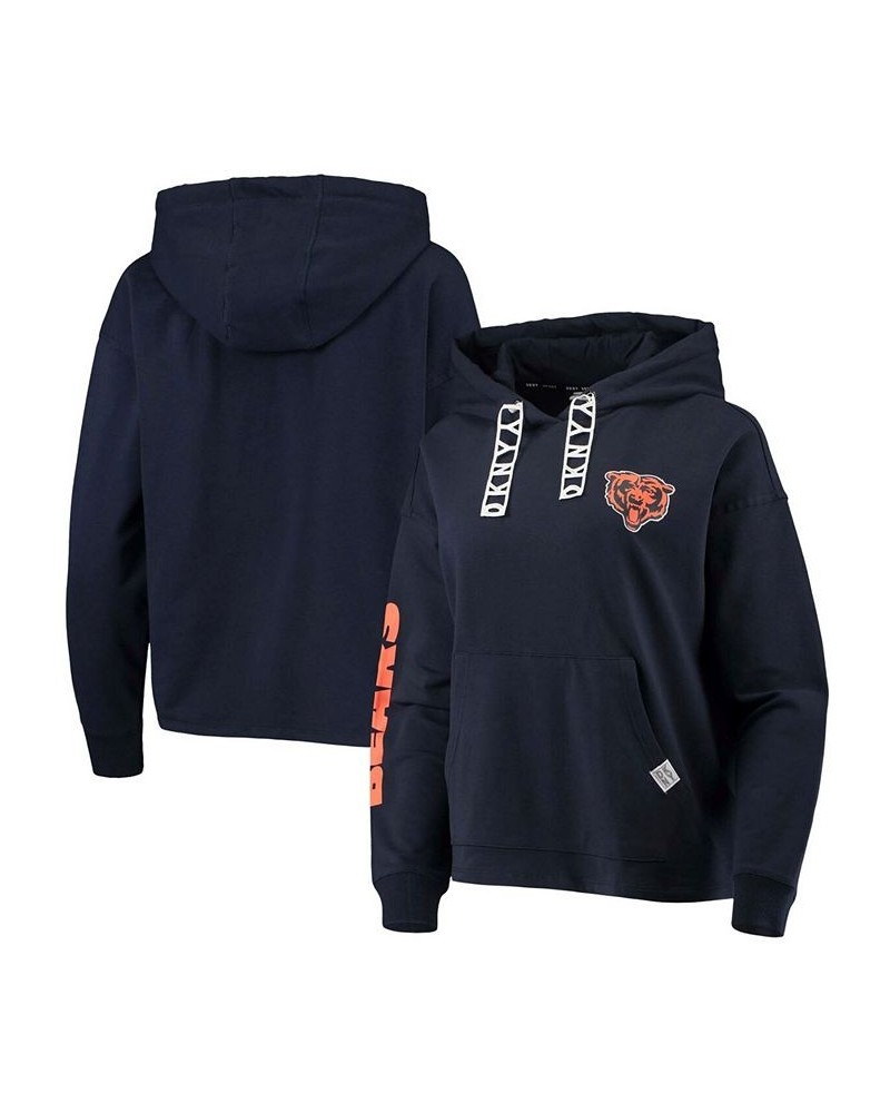 Women's Navy Chicago Bears Staci Pullover Hoodie Navy $36.00 Sweatshirts