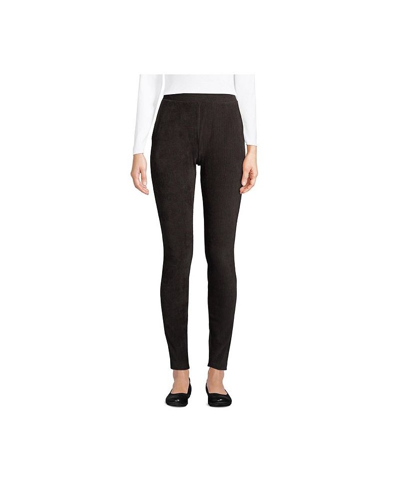 Women's Tall Sport Knit High Rise Corduroy Leggings Black $29.59 Pants