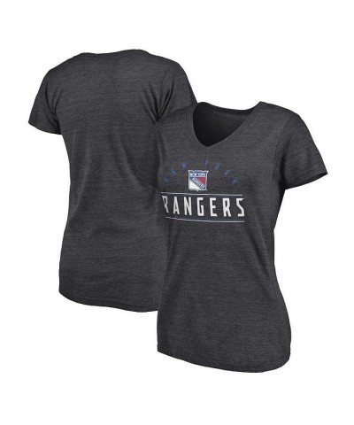Women's Branded Heather Charcoal New York Rangers League Leader V-Neck T-shirt Heather Charcoal $18.50 Tops