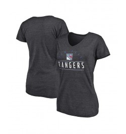 Women's Branded Heather Charcoal New York Rangers League Leader V-Neck T-shirt Heather Charcoal $18.50 Tops