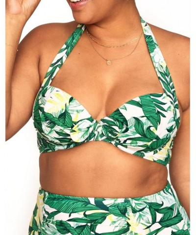 Shelby Women's Plus-Size Swimwear Bra Top Green $29.12 Swimsuits